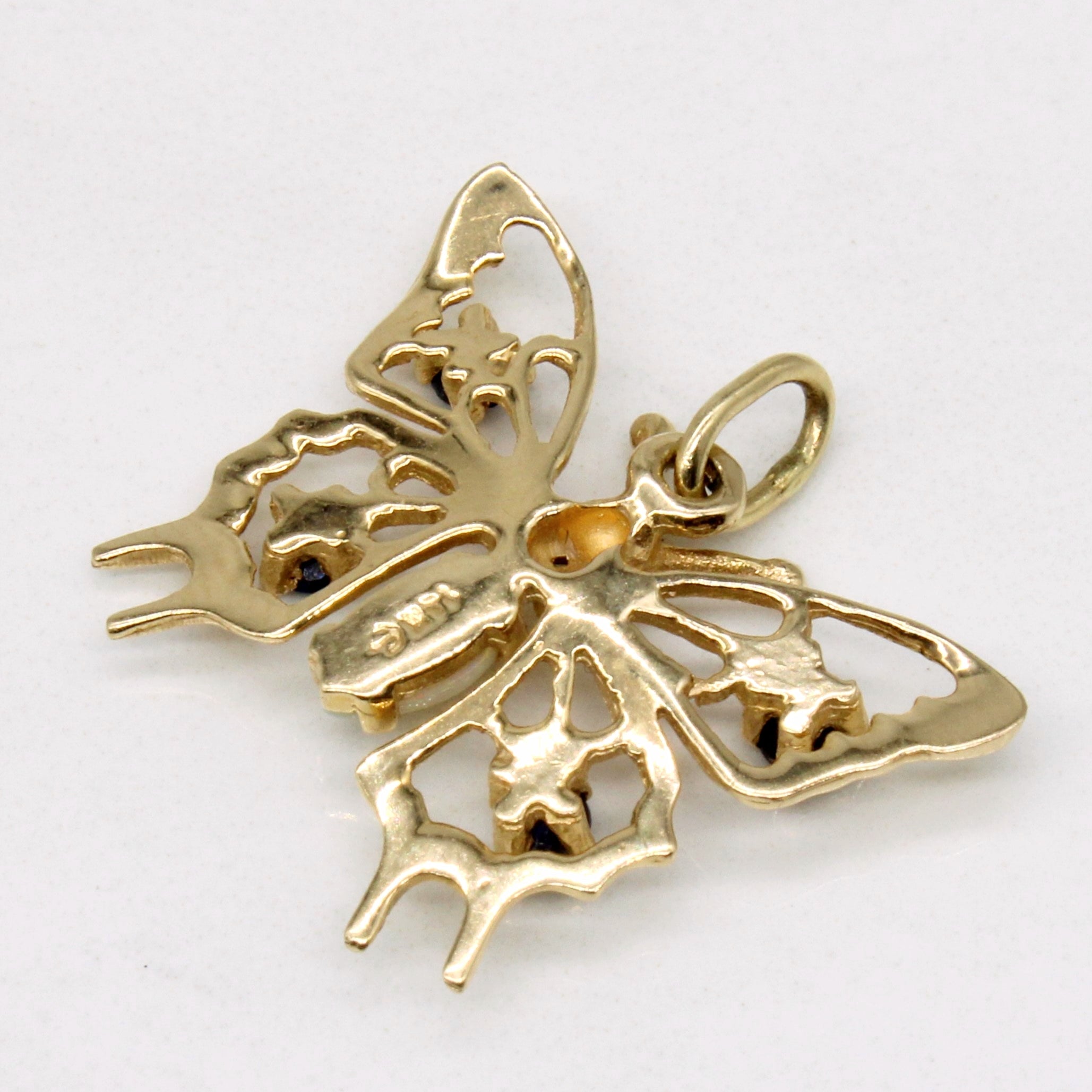 Pendentif papillon multi-pierres | 0,44 ct | 