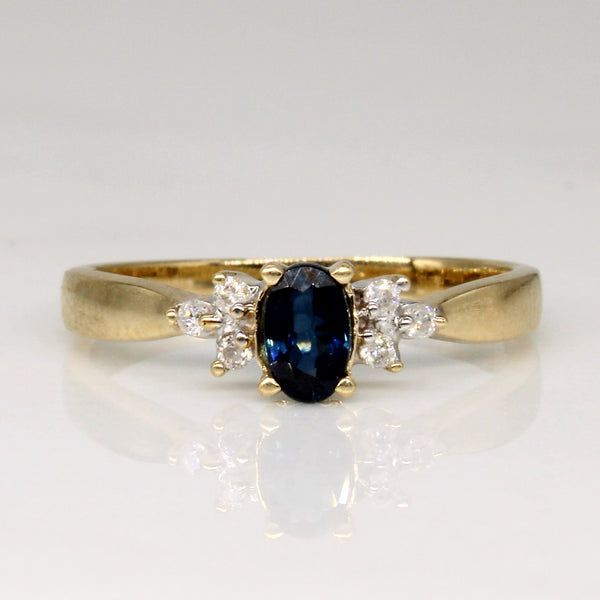 Sapphire & Diamond Cocktail Ring | 0.30ct, 0.05ctw | SZ 5.25 |