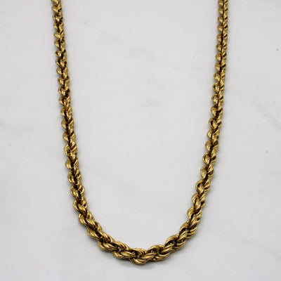 14k Yellow Gold Rope Chain | 24
