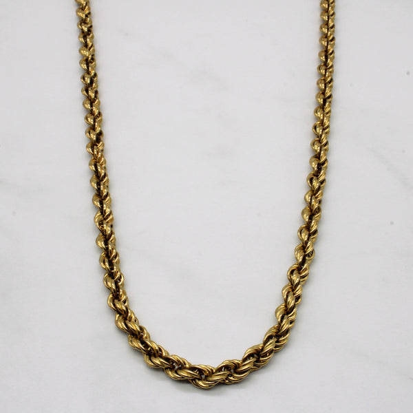 14k Yellow Gold Rope Chain | 24