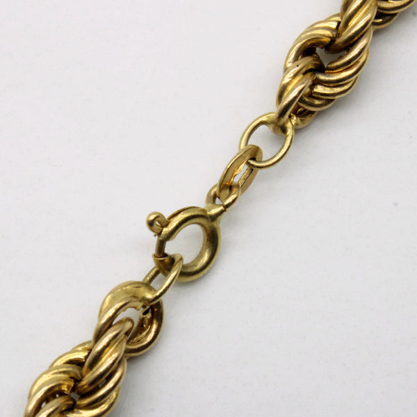 14k Yellow Gold Rope Chain | 24