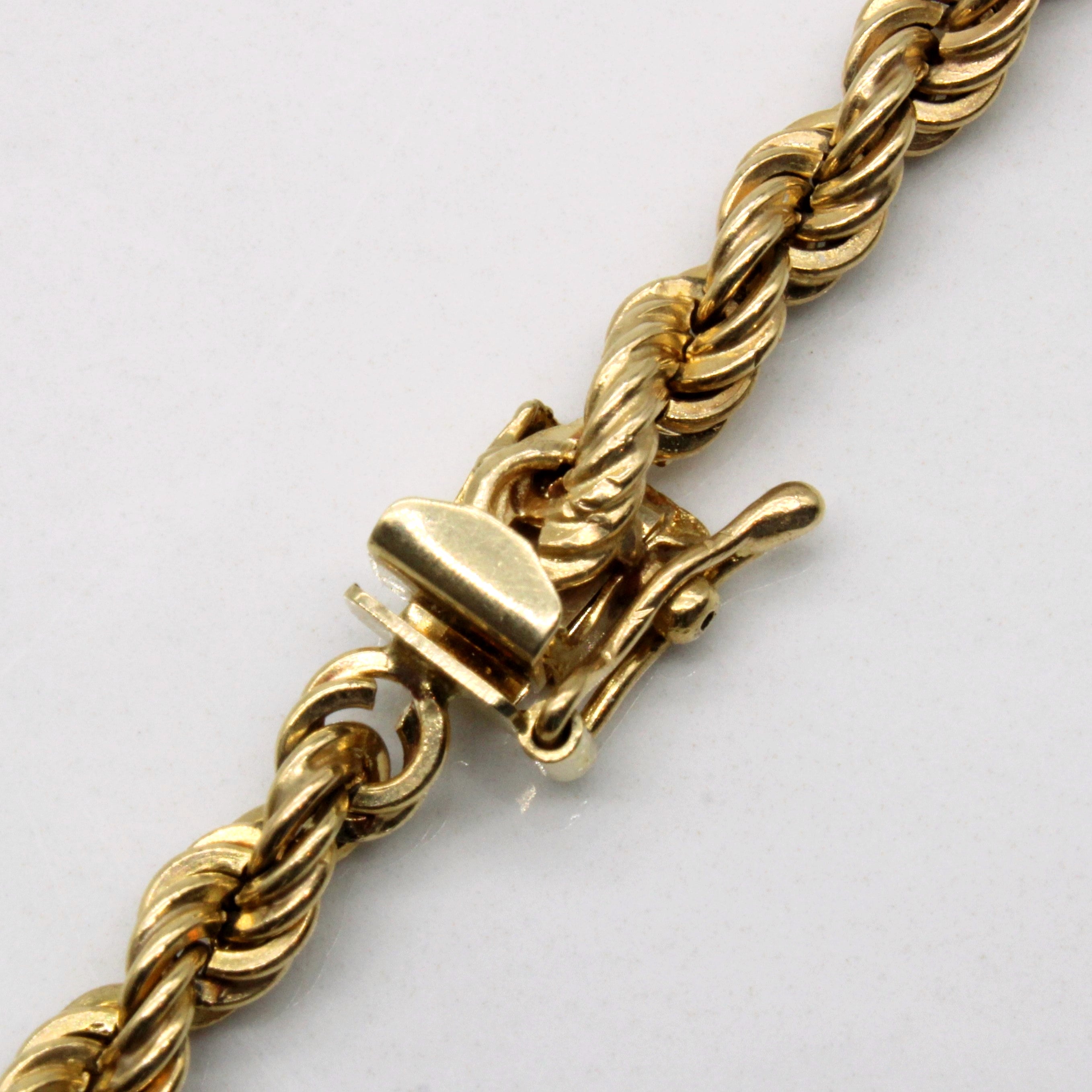 14k Yellow Gold Rope Chain | 21" |