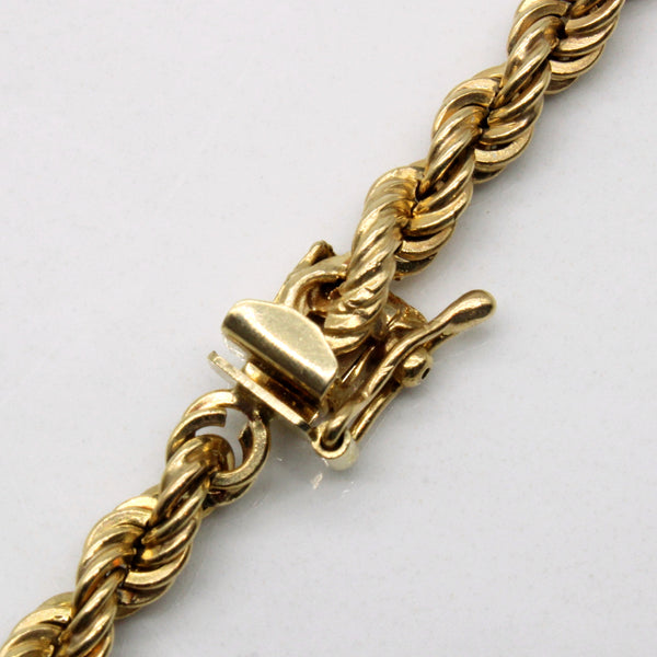 14k Yellow Gold Rope Chain | 21