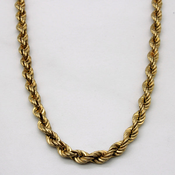 14k Yellow Gold Rope Chain | 21