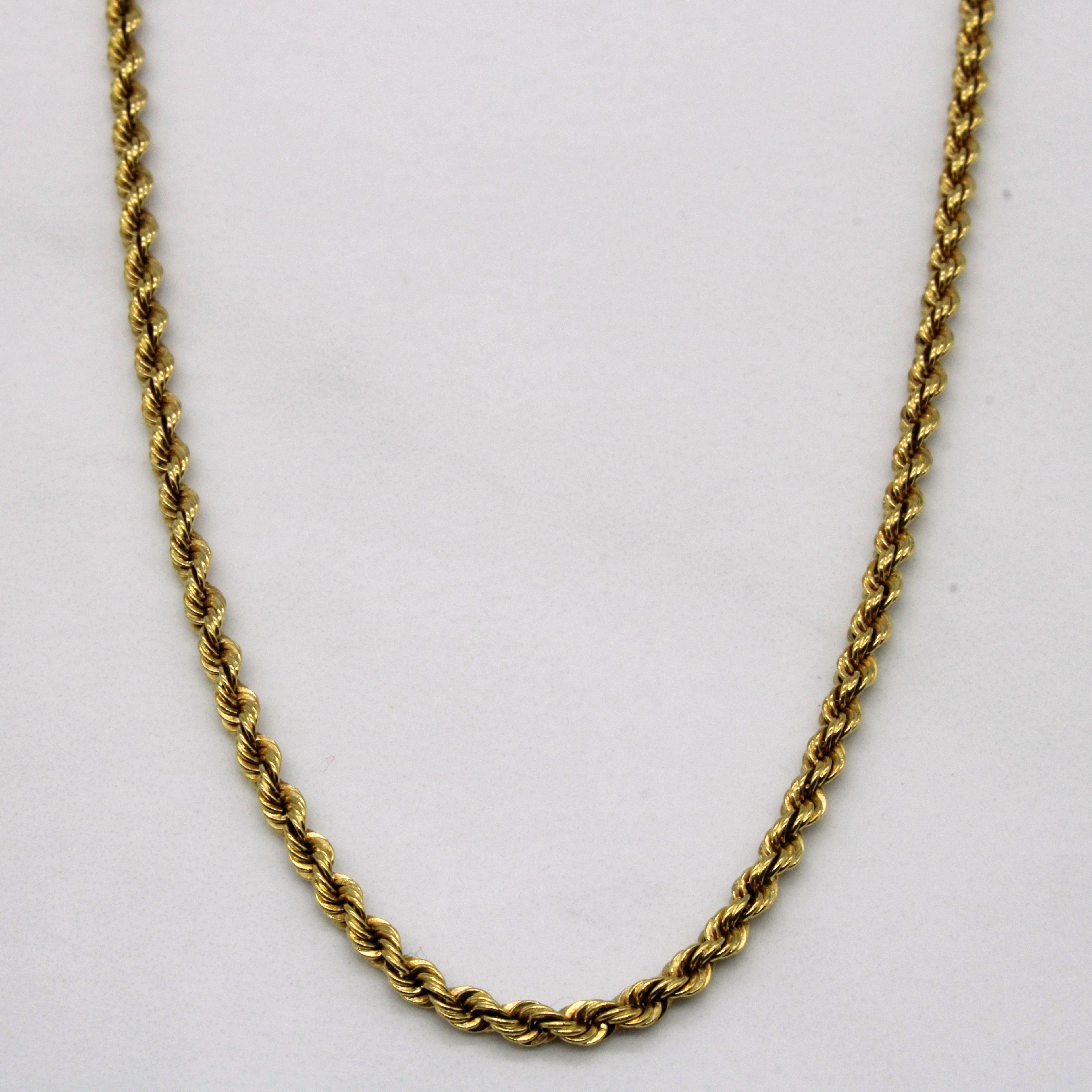 18k Yellow Gold Rope Chain | 24" |