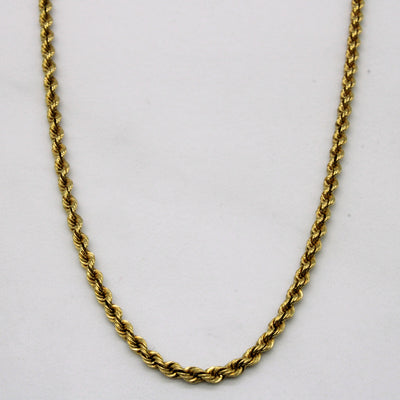 18k Yellow Gold Rope Chain | 24