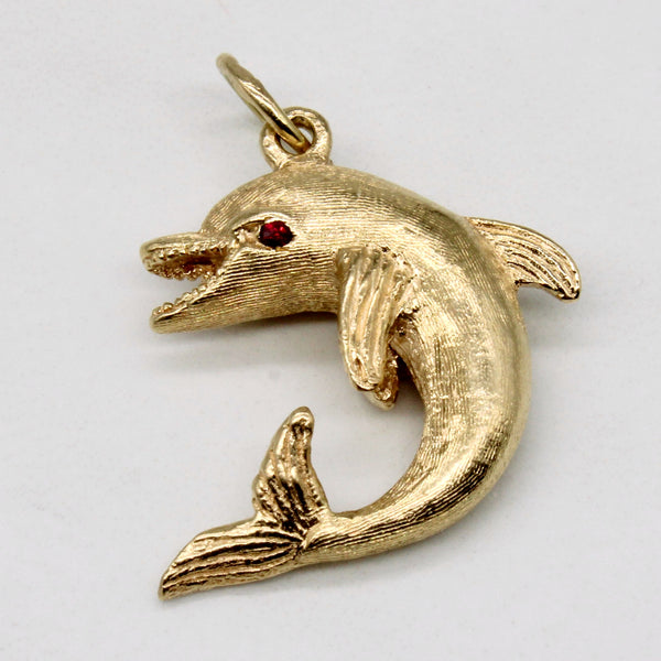 Ruby Dolphin Pendant | 0.02ctw |