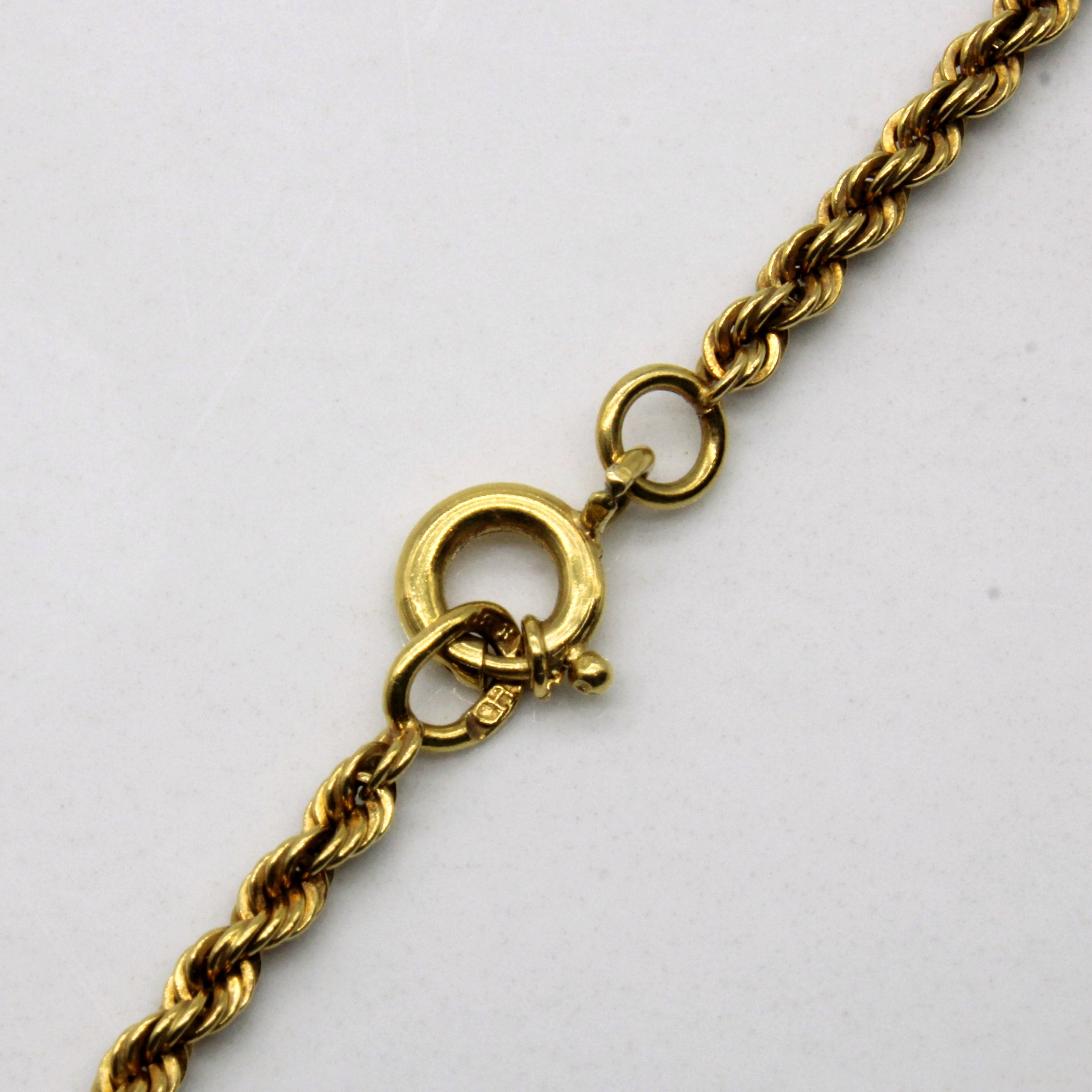 18k Yellow Gold Rope Chain | 24" |