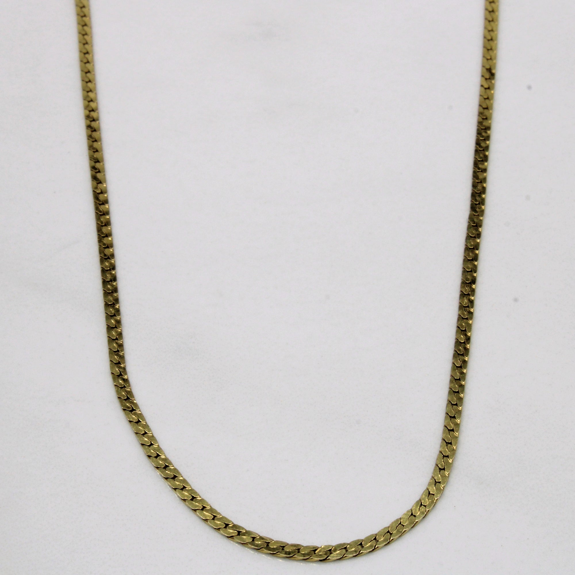 10k Yellow Gold Flat Link Chain | 26