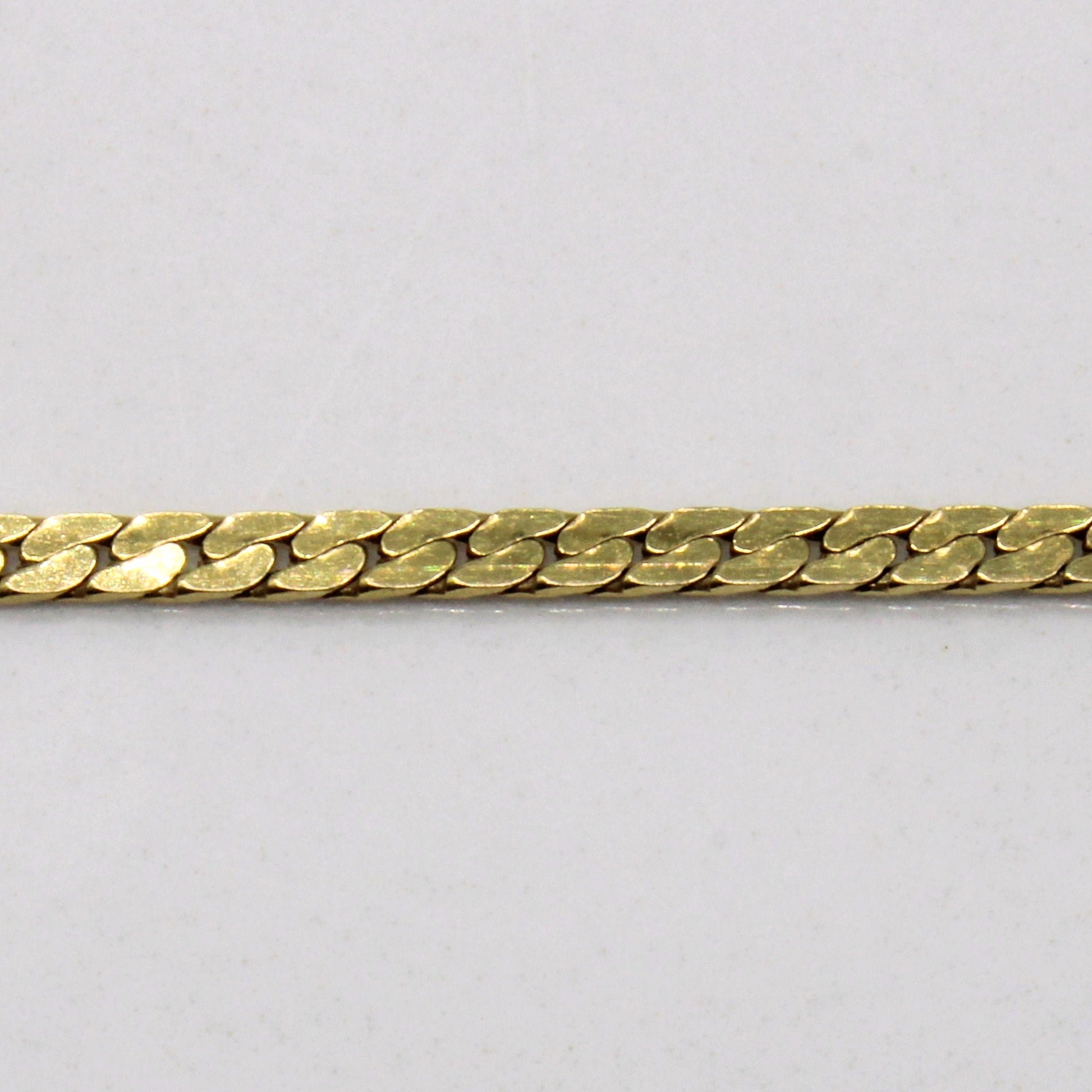 10k Yellow Gold Flat Link Chain | 26