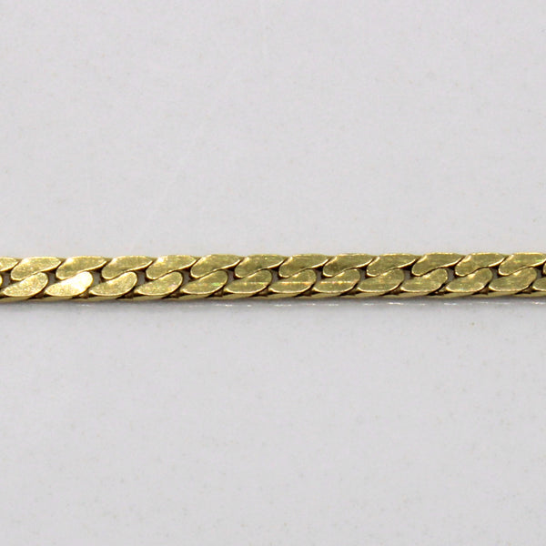 10k Yellow Gold Flat Link Chain | 26