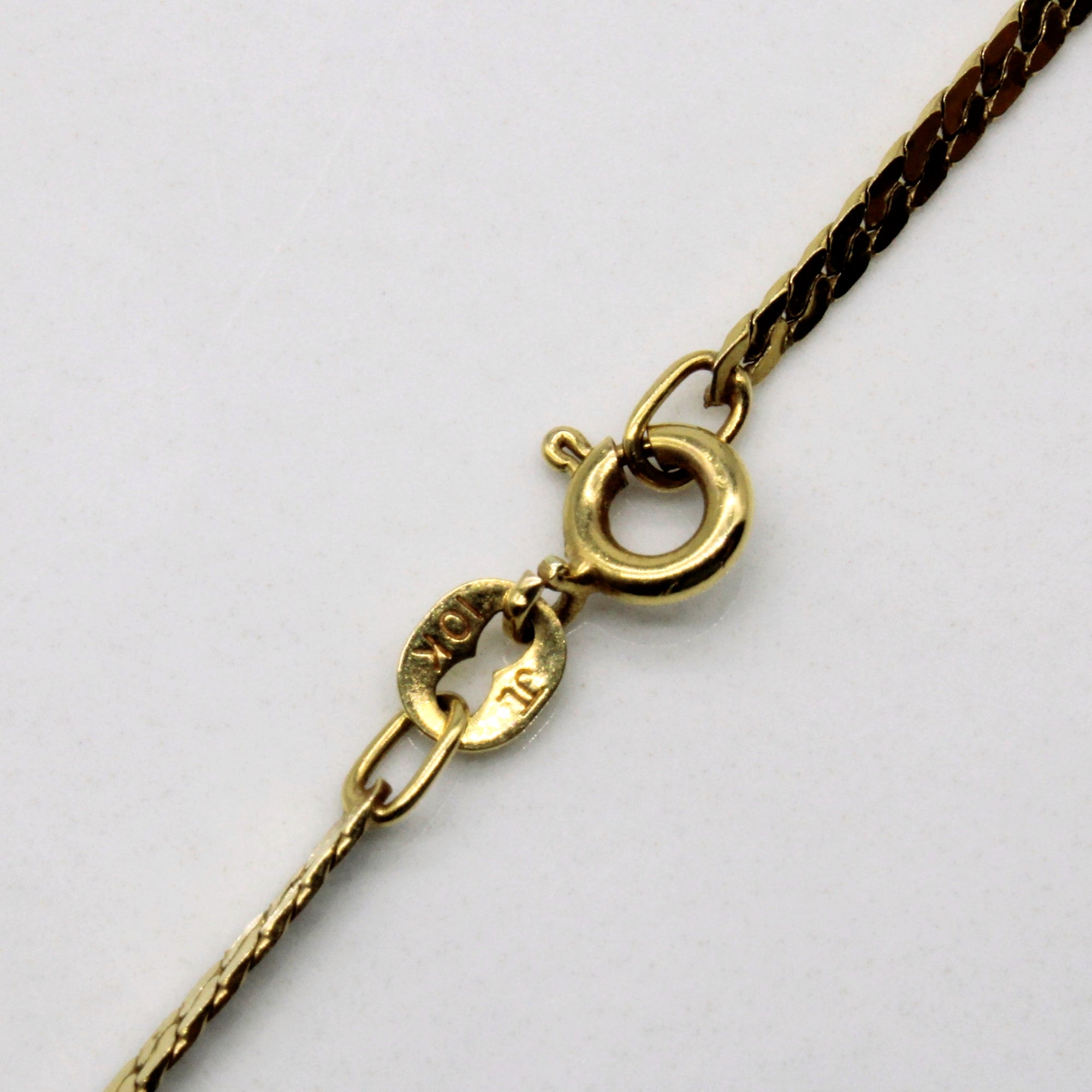 10k Yellow Gold Flat Link Chain | 26