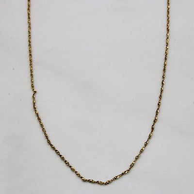 14k Yellow Gold Rope Chain | 18