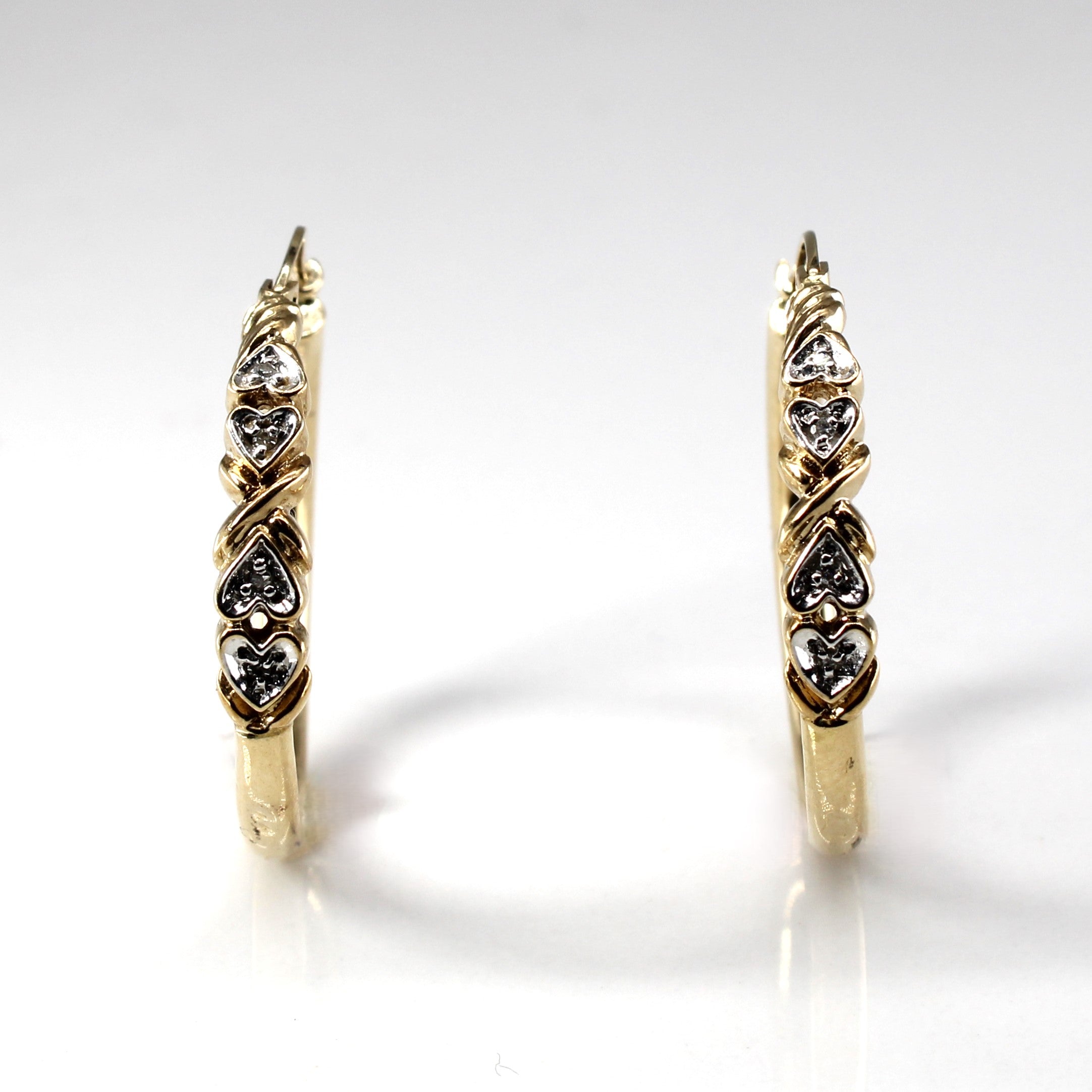 Boucles d'oreilles créoles en diamant | 0,04 ct | 