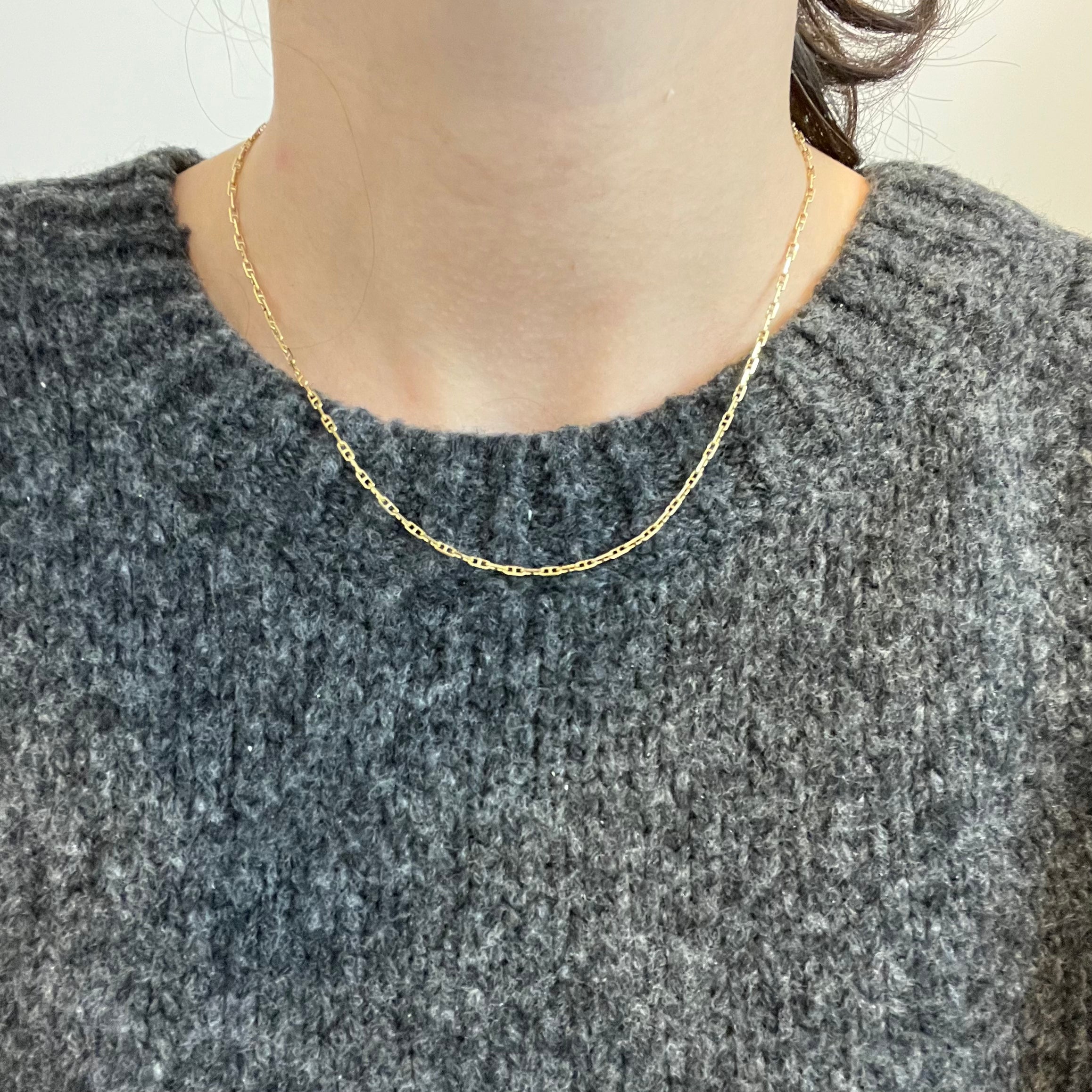 'Cavelti' 18K Gold Anchor Chain | 16" |