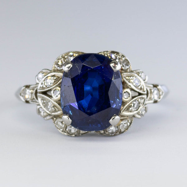 Sapphire & Diamond Cocktail Ring | 2.65ct | 0.18ctw | SZ 6.25 |