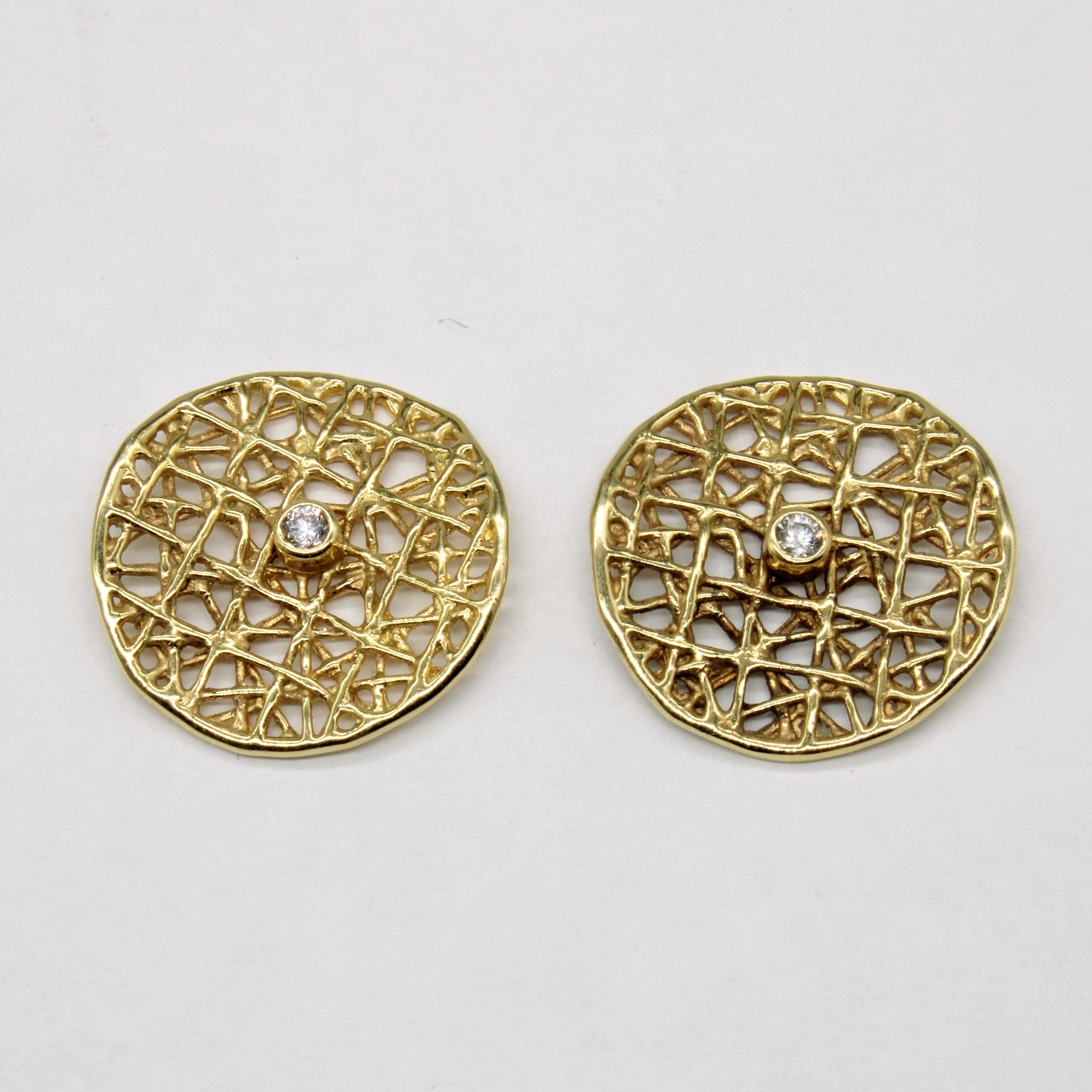 14k Gold and Diamond Earrings | 0.08ctw |