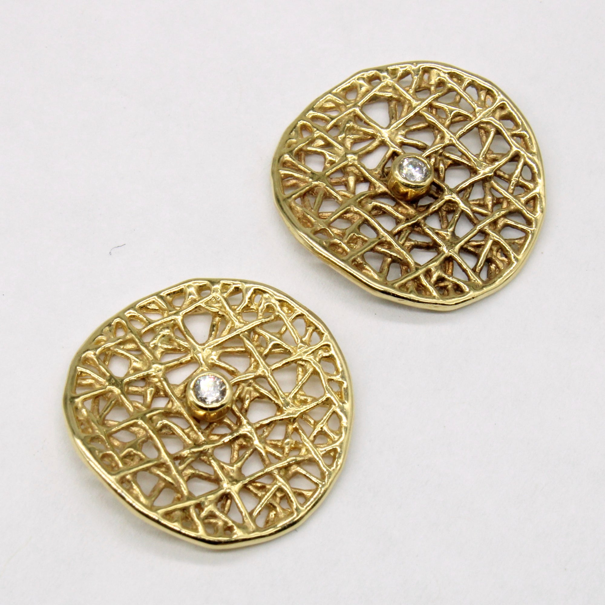 14k Gold and Diamond Earrings | 0.08ctw |