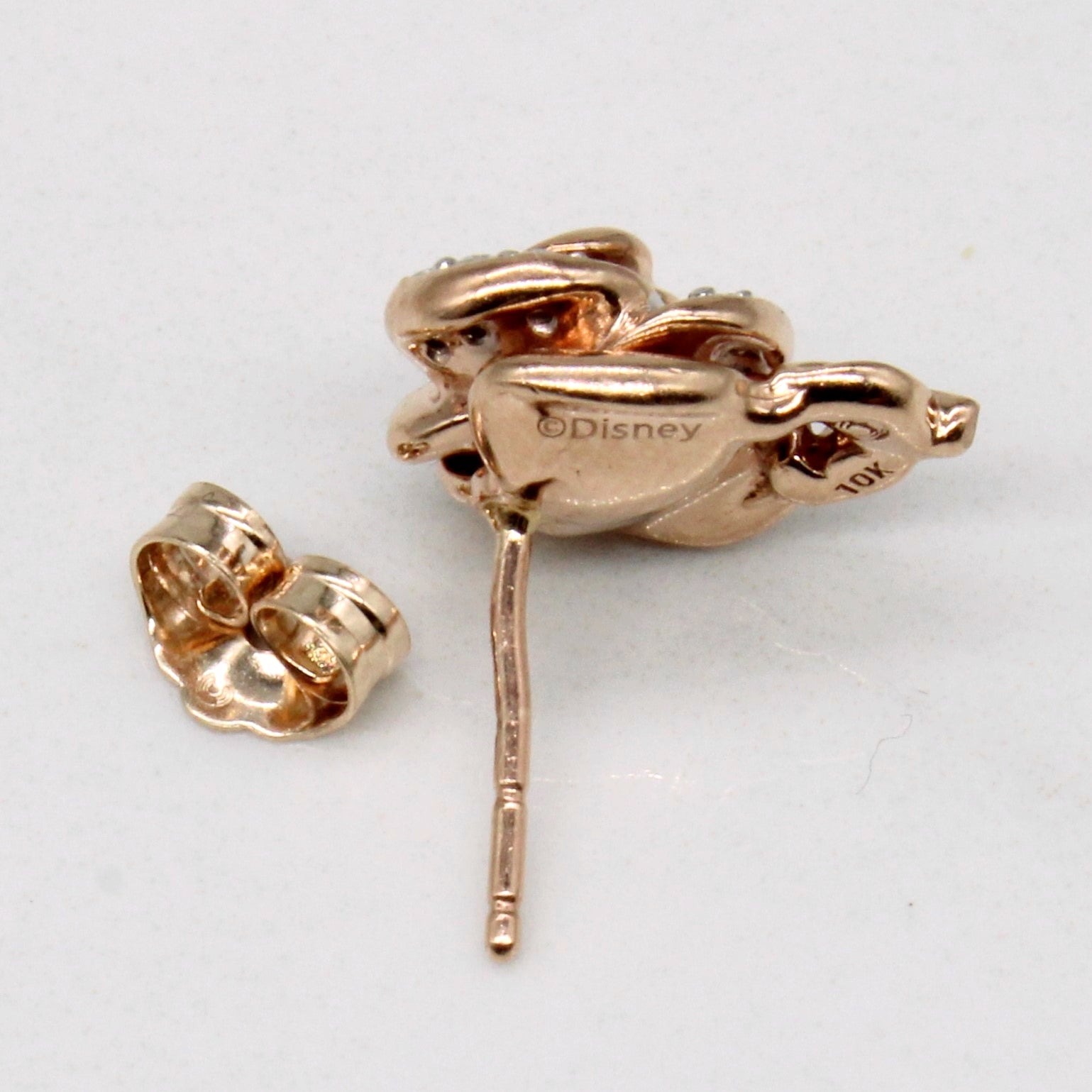 'Disney' Diamond Rose Earrings | 0.12ctw |