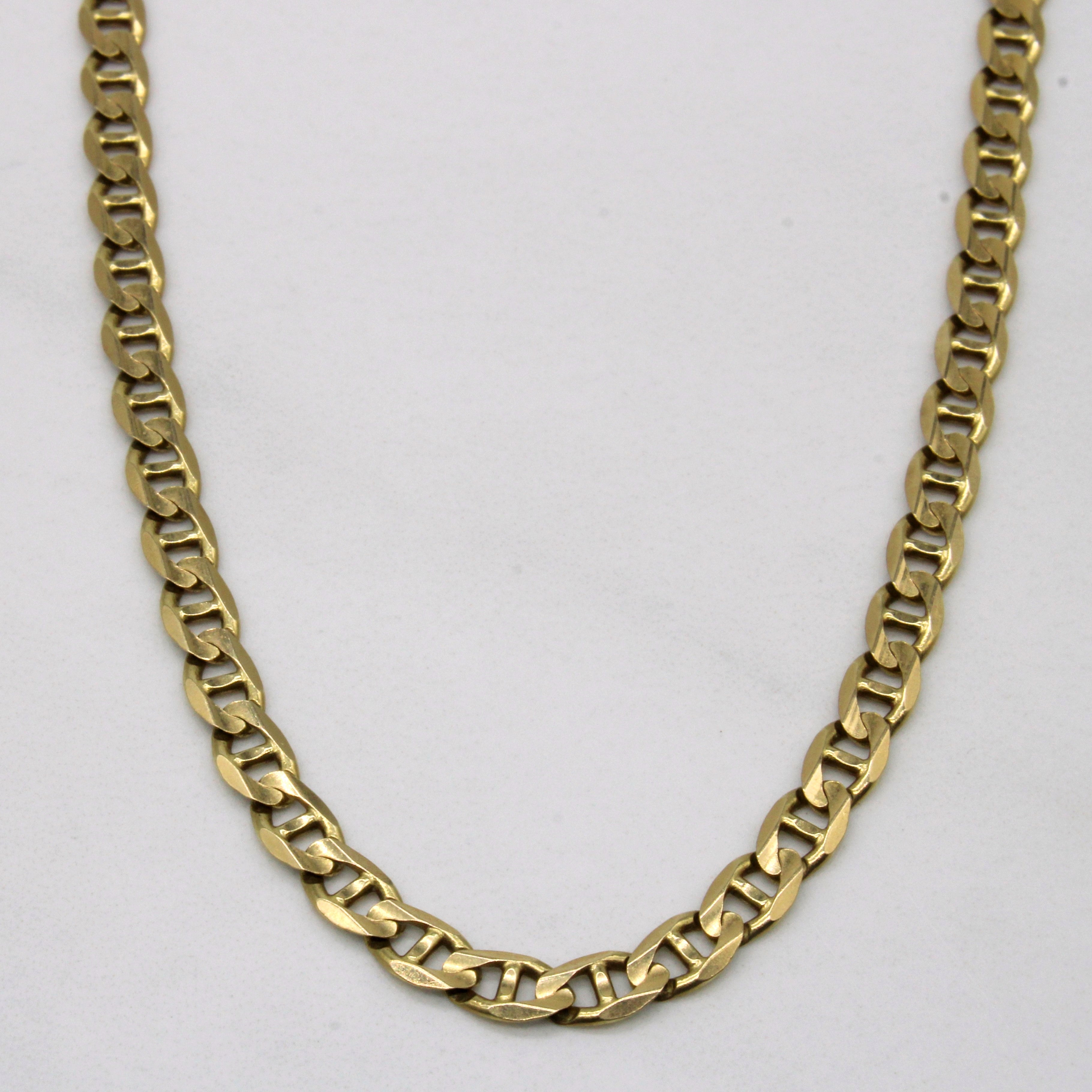 14k Yellow Gold Anchor Link Chain | 20