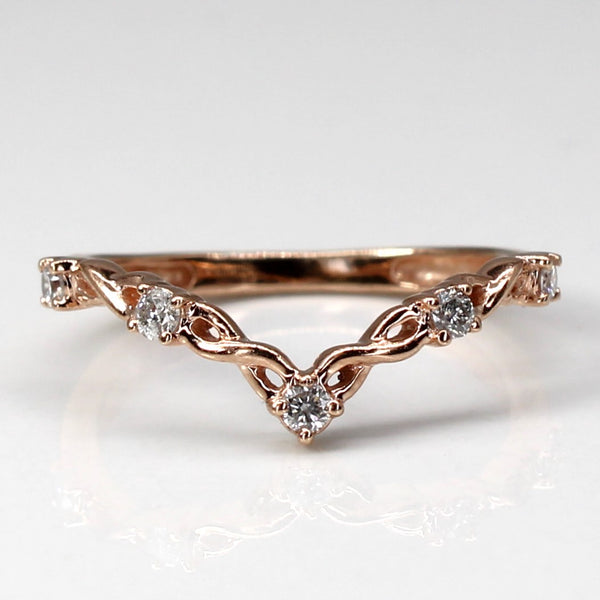Braided Diamond Chevron Ring | 0.12ctw | SZ 4.25 |