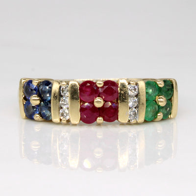 Channel Set Multi Gem Ring | 1.09ctw | SZ 7 |