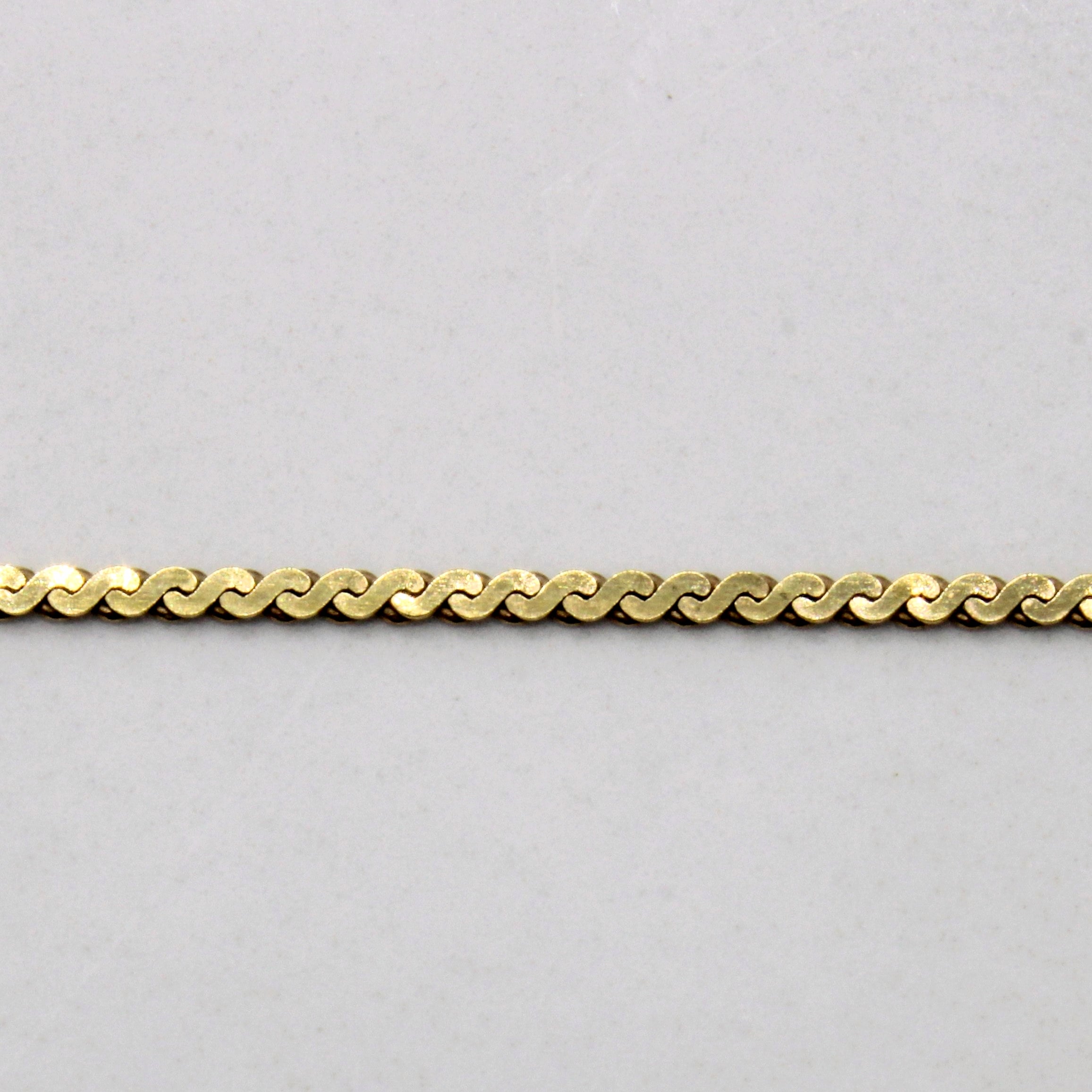 10k Yellow Gold S Link Chain | 18" |