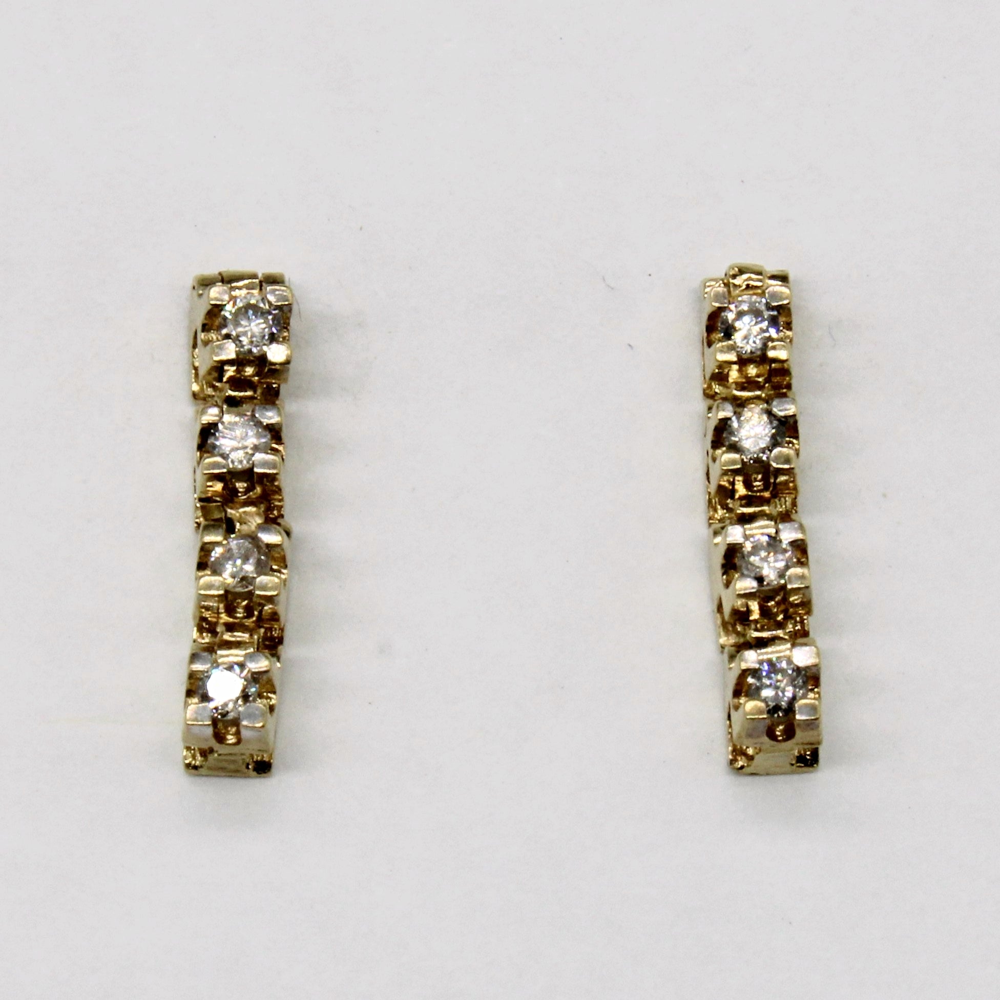 Diamond Column Earrings | 0.16ctw |