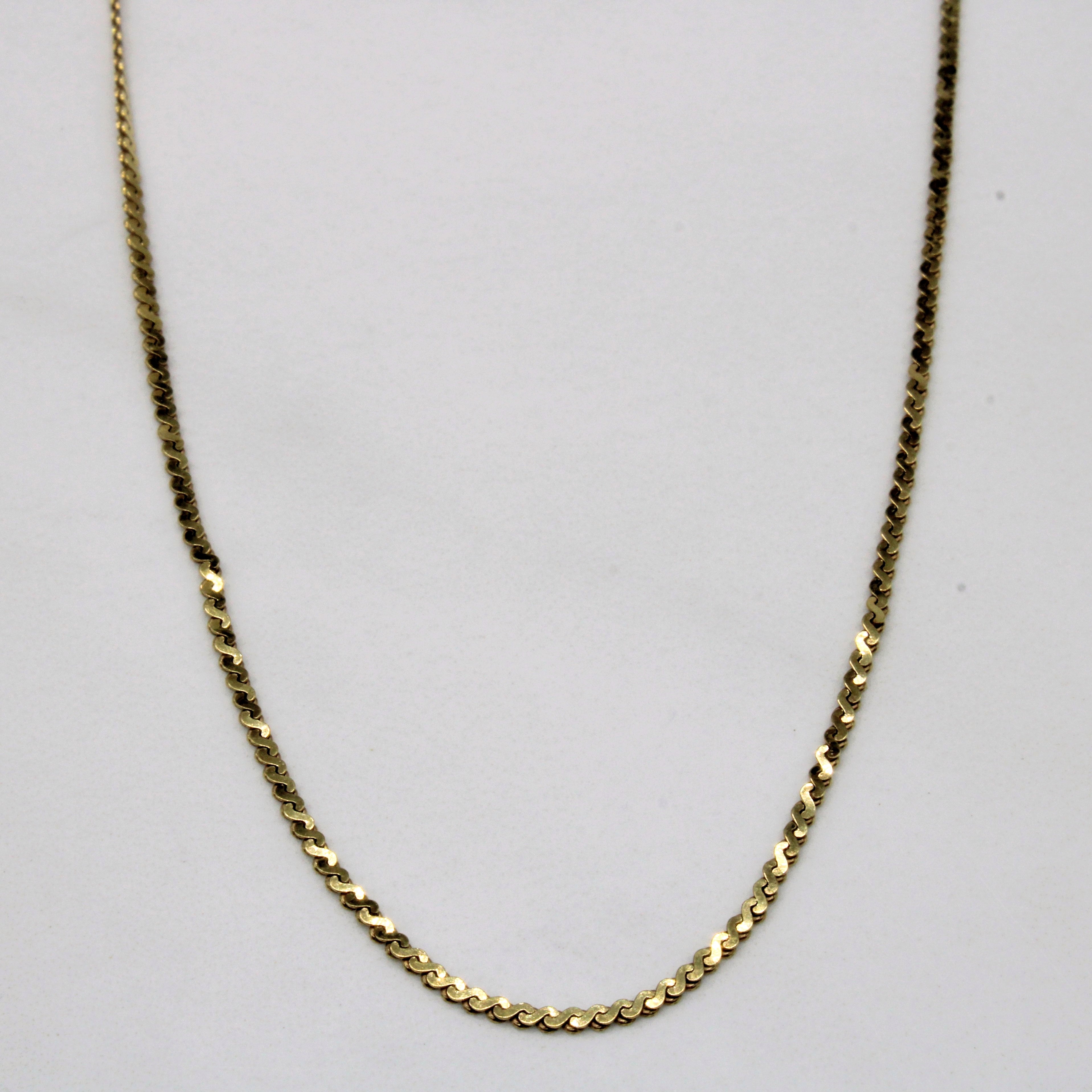 10k Yellow Gold S Link Chain | 18" |