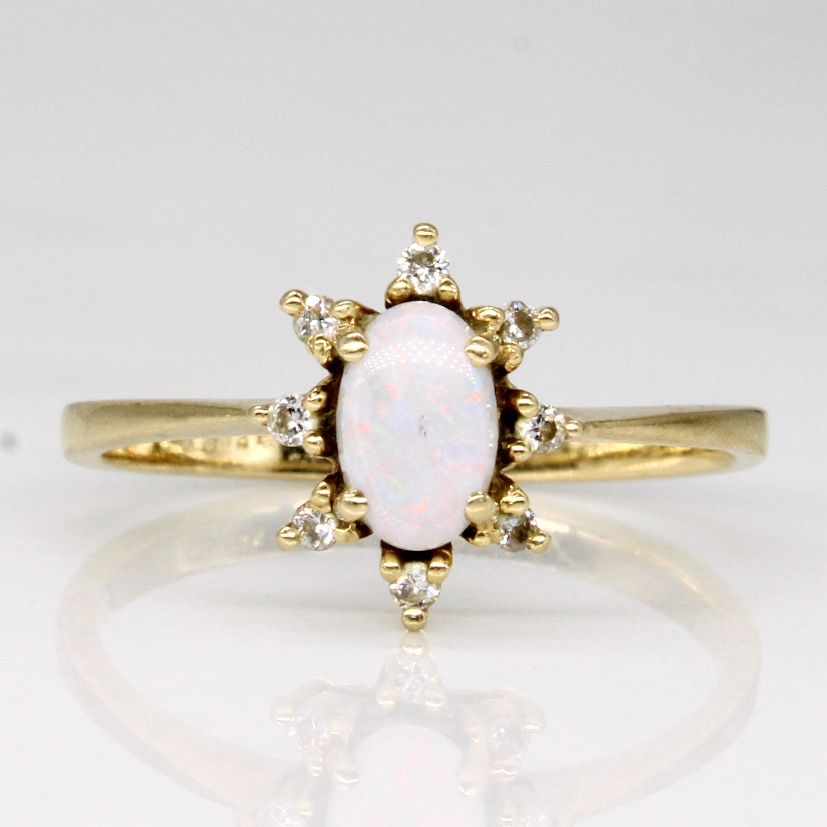 Opal & Diamond Ring | 0.20ct, 0.06ctw | SZ 6 |