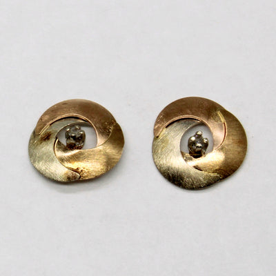 Diamond Shield Earrings | 0.02ctw |