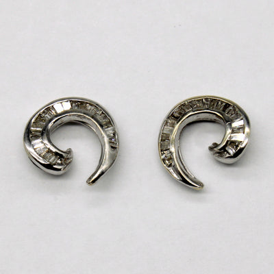Baguette Cut Diamond Earrings | 0.36ctw |