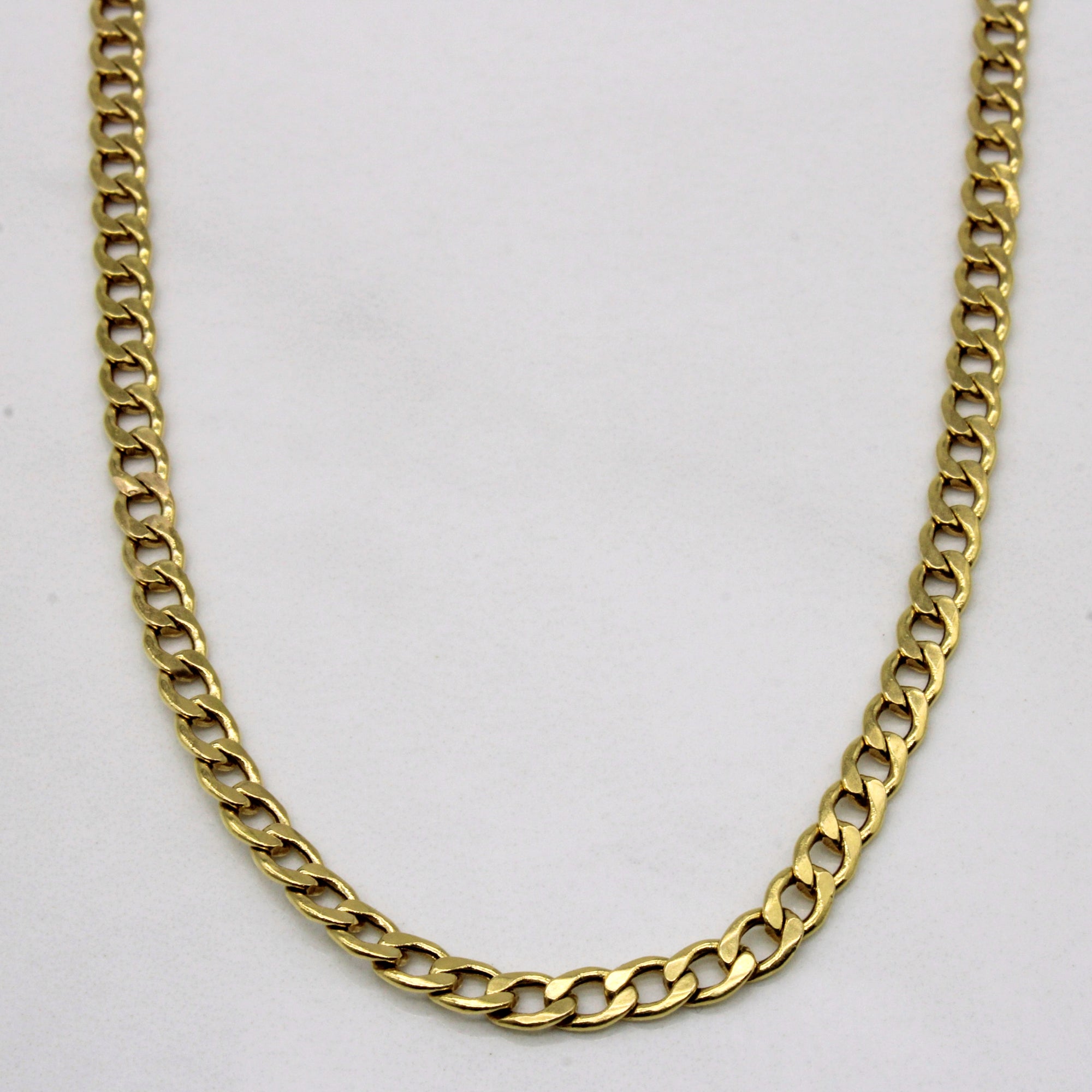 18k Yellow Gold Curb Link Chain | 20