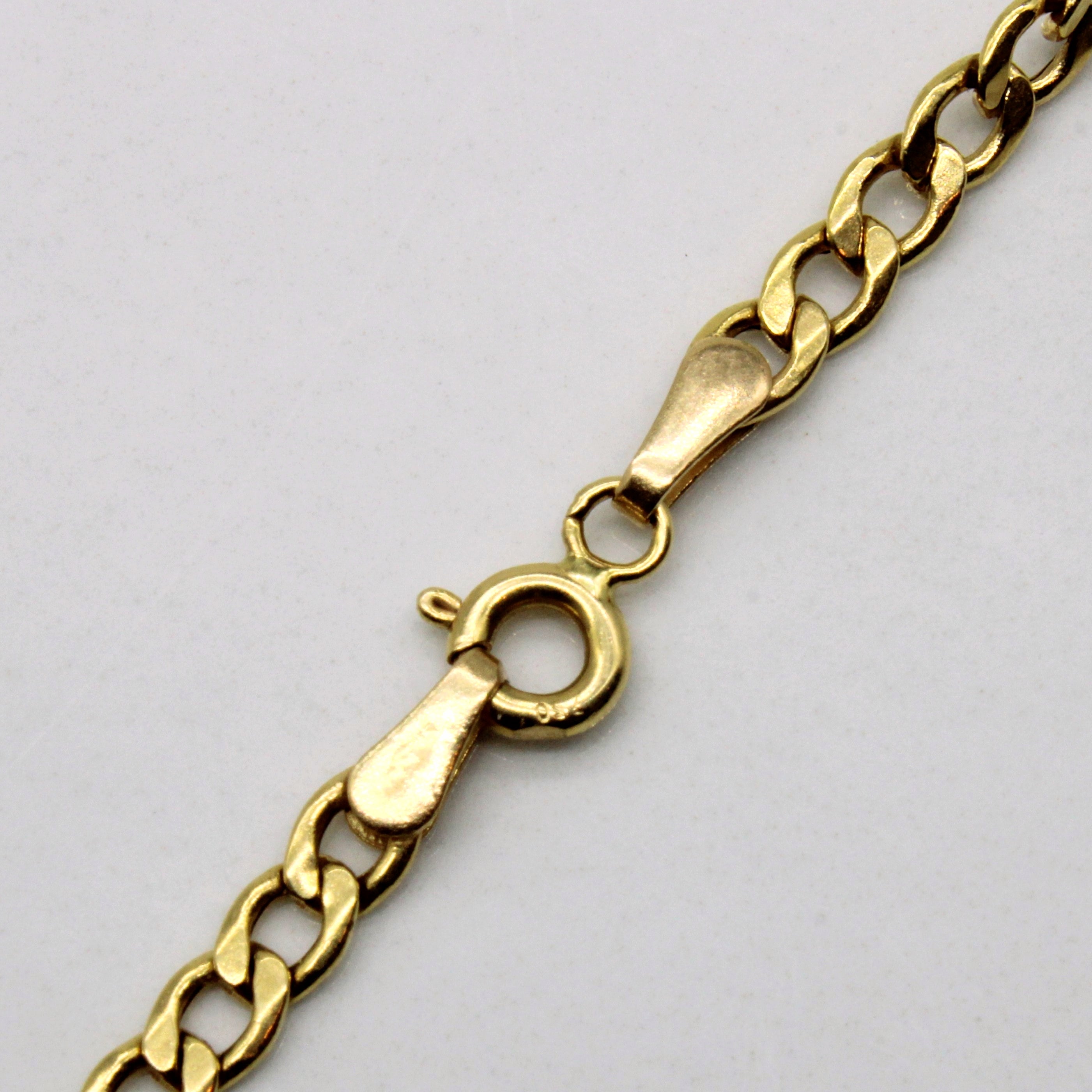 Chaîne à maillons gourmette en or jaune 18 carats | 20 pouces | 