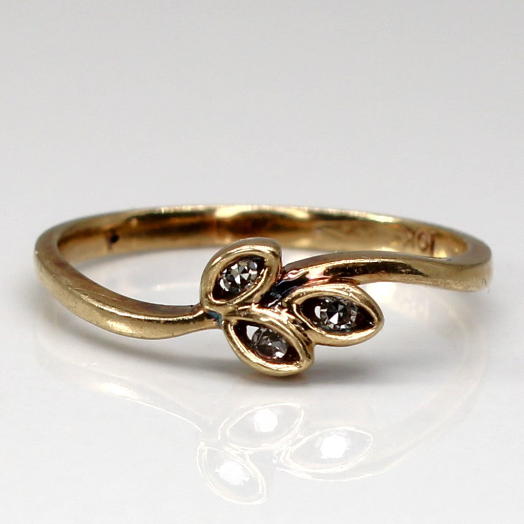Floral Design Diamond Ring | 0.03ctw | SZ 6 |