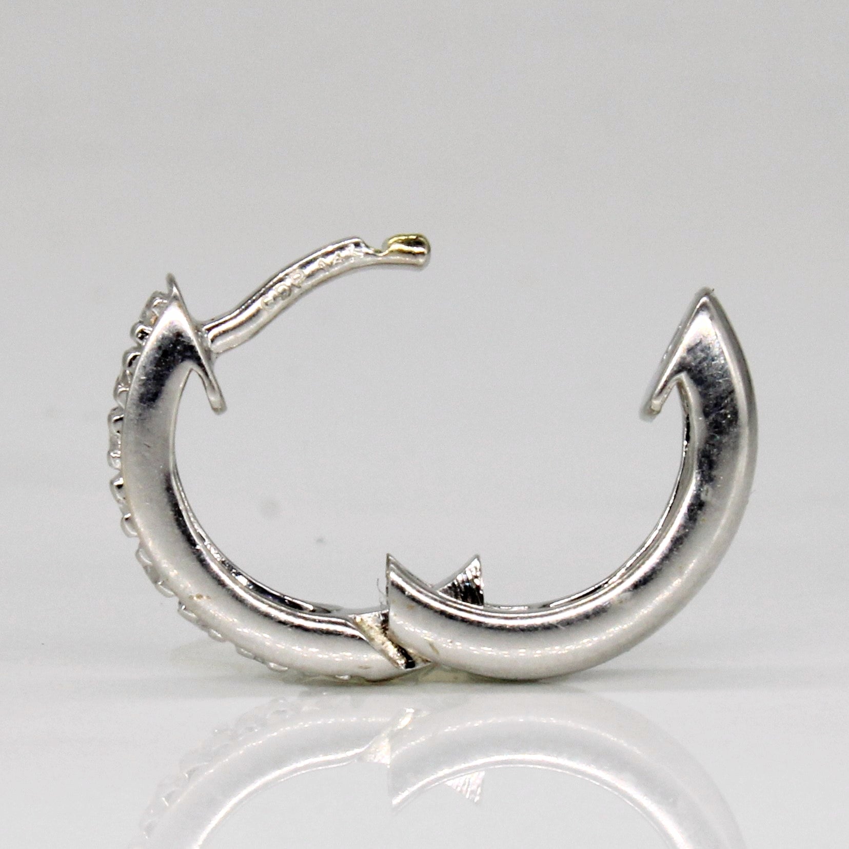 14k White Gold Diamond Hoop Earrings | 0.16ctw |