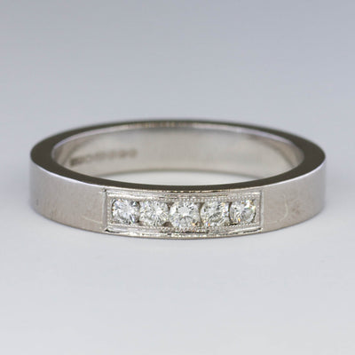 18k Diamond Wedding Band | 0.15ctw | SZ 6 |