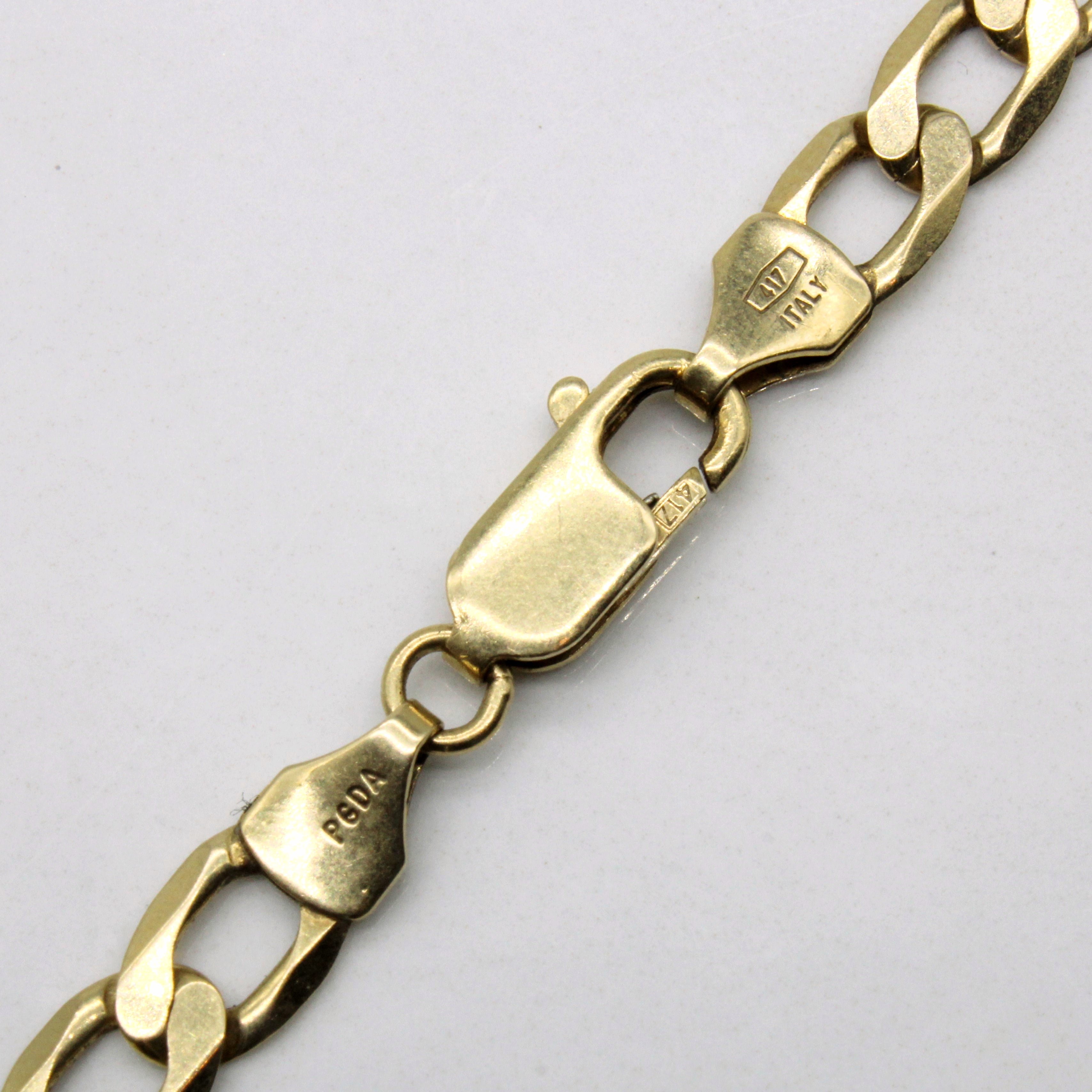 10k Yellow Gold Curb Link Chain | 20" |