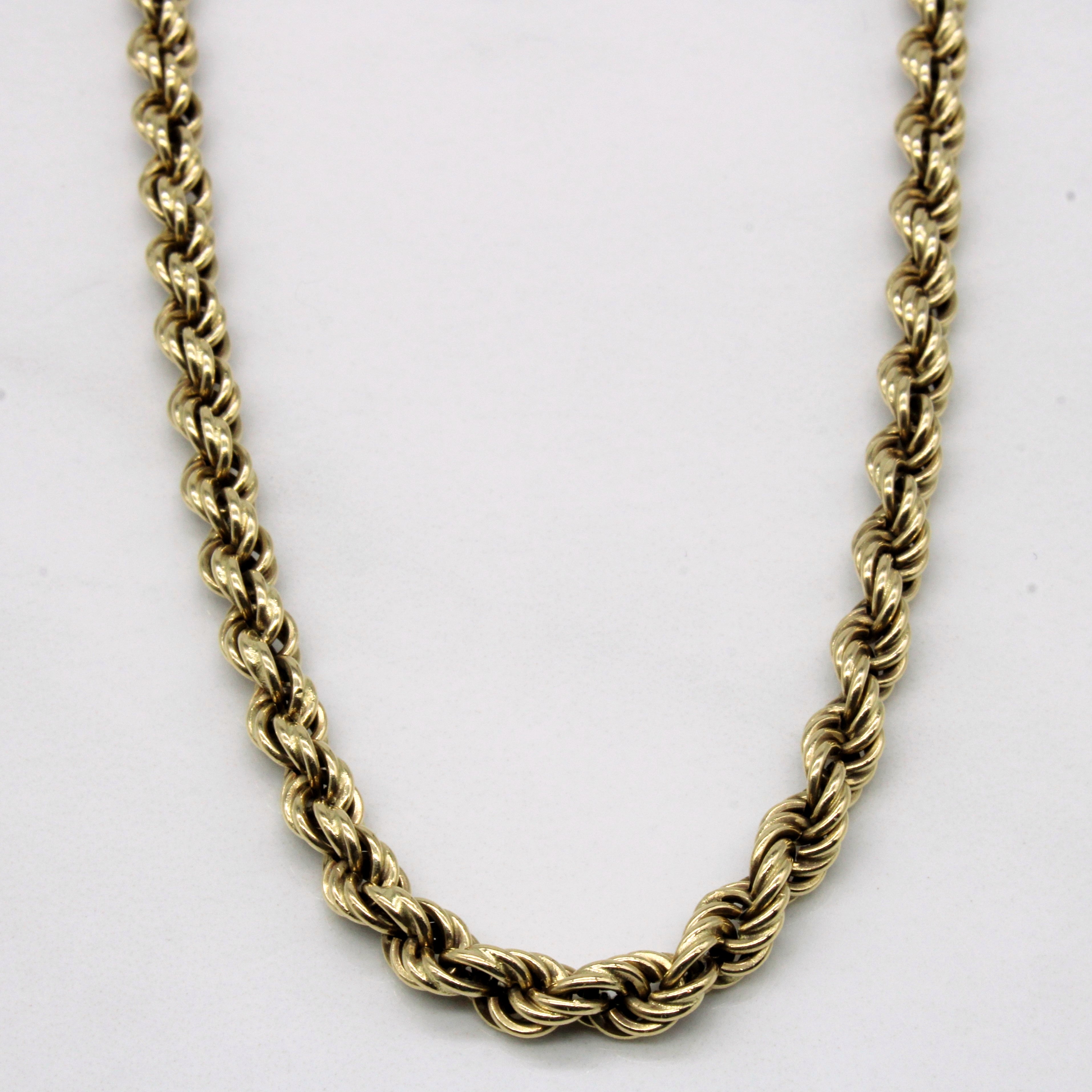 10k Yellow Gold Rope Chain | 20" |