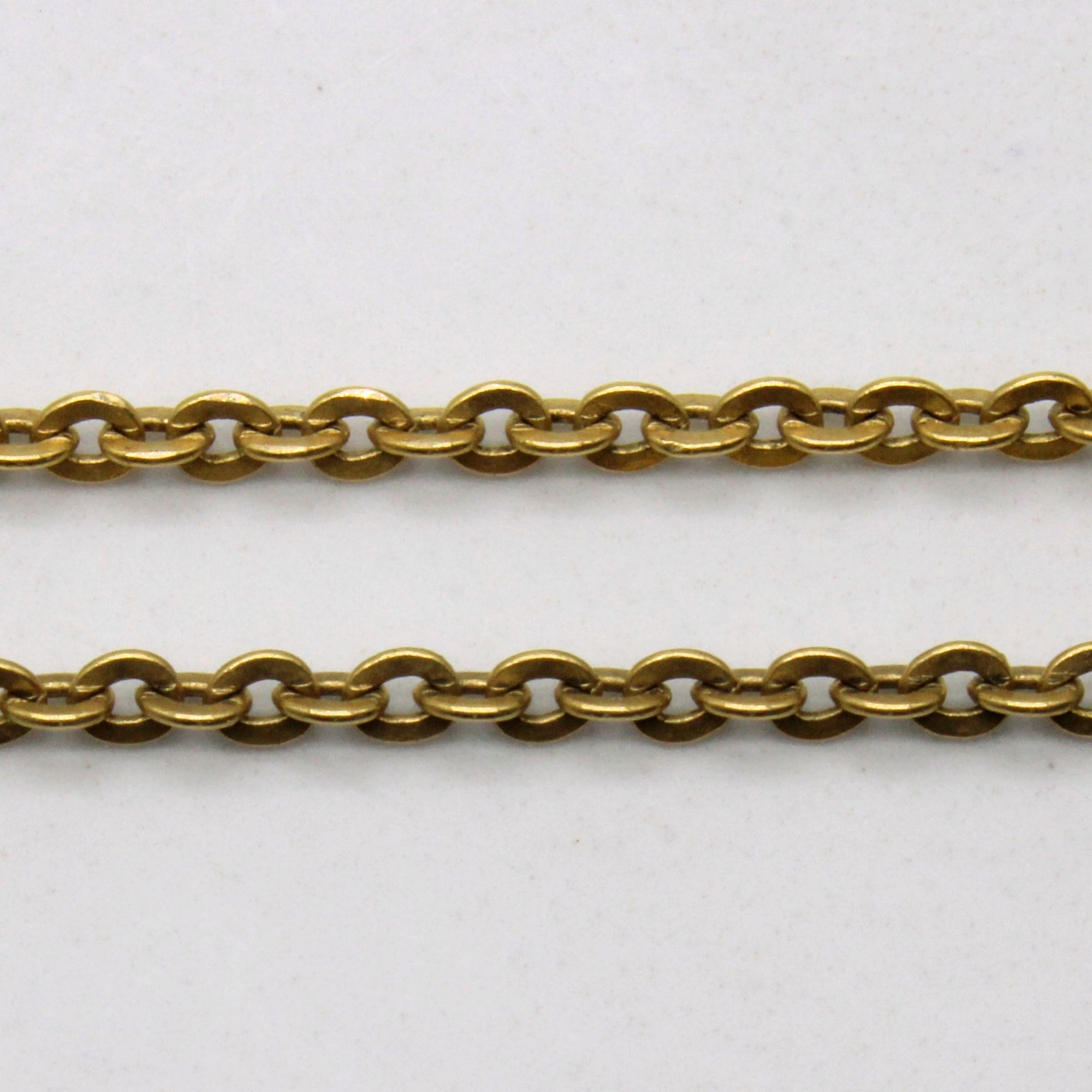 10k Yellow Gold Oval Link Chain | 20