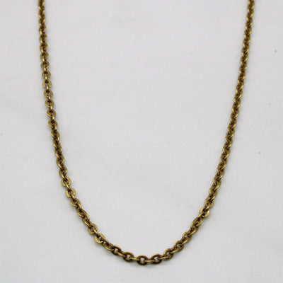 18k Yellow Gold Oval Link Chain | 24