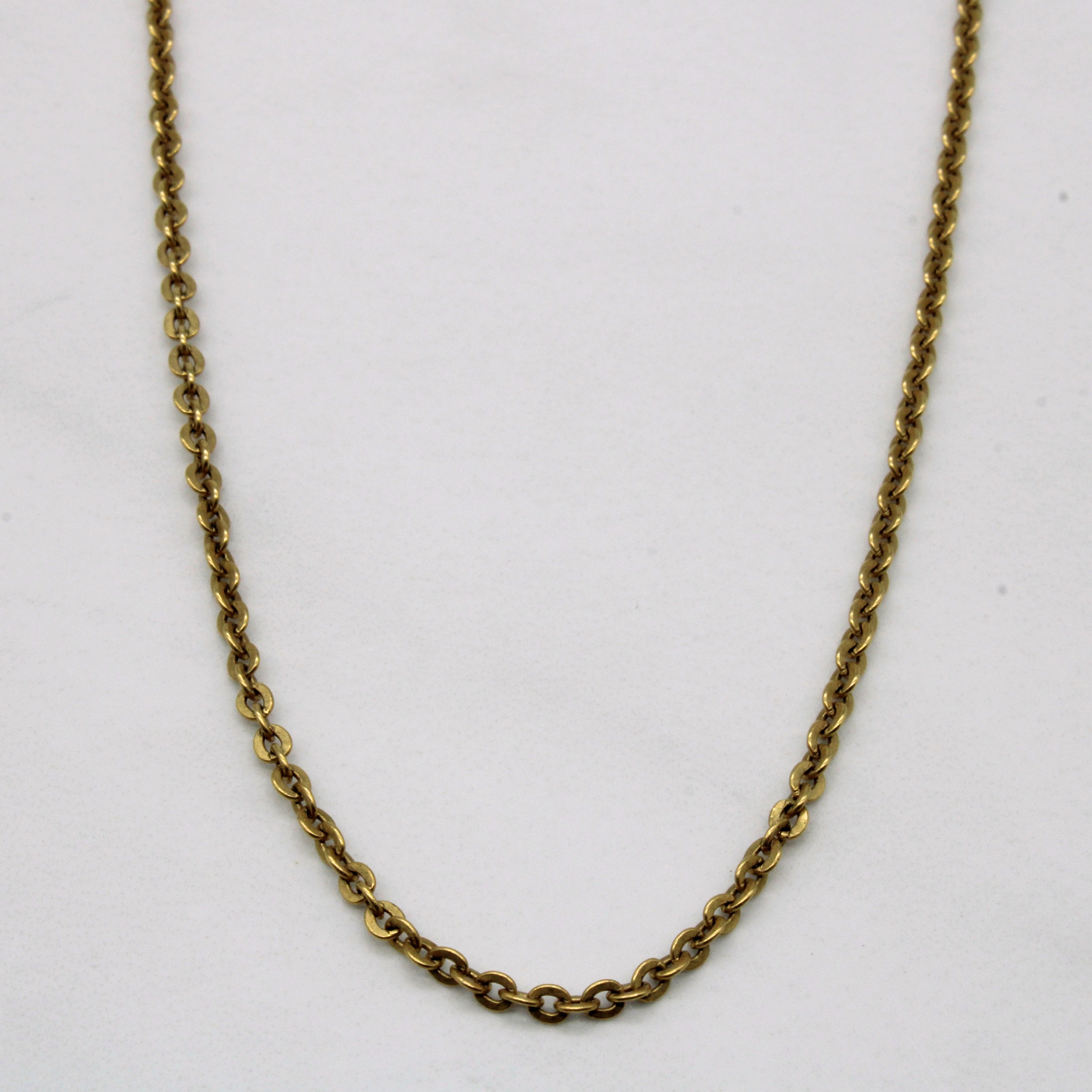 10k Yellow Gold Oval Link Chain | 20" |