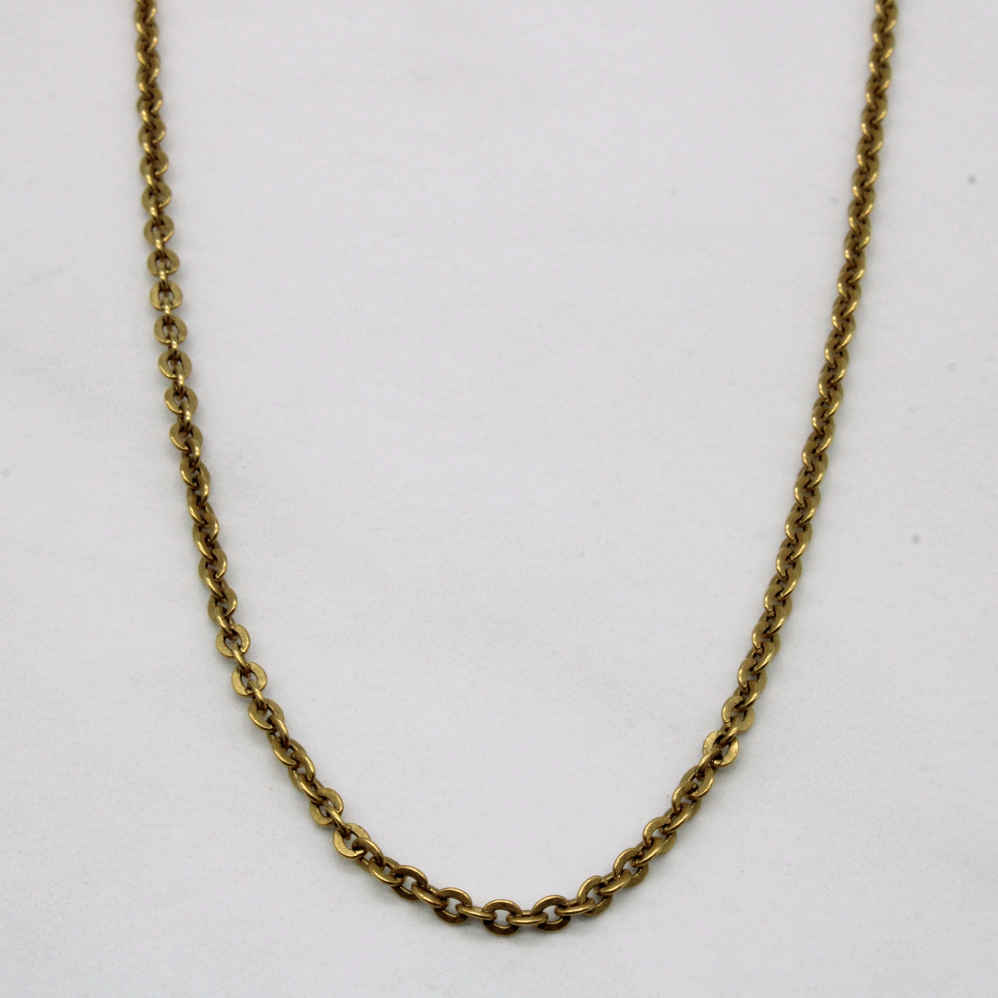 10k Yellow Gold Oval Link Chain | 20