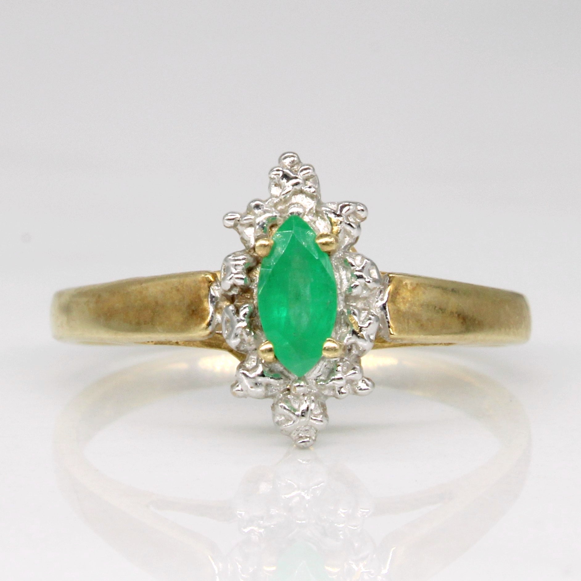 Illusion Set Emerald Ring | 0.20ct | SZ 6.75 |