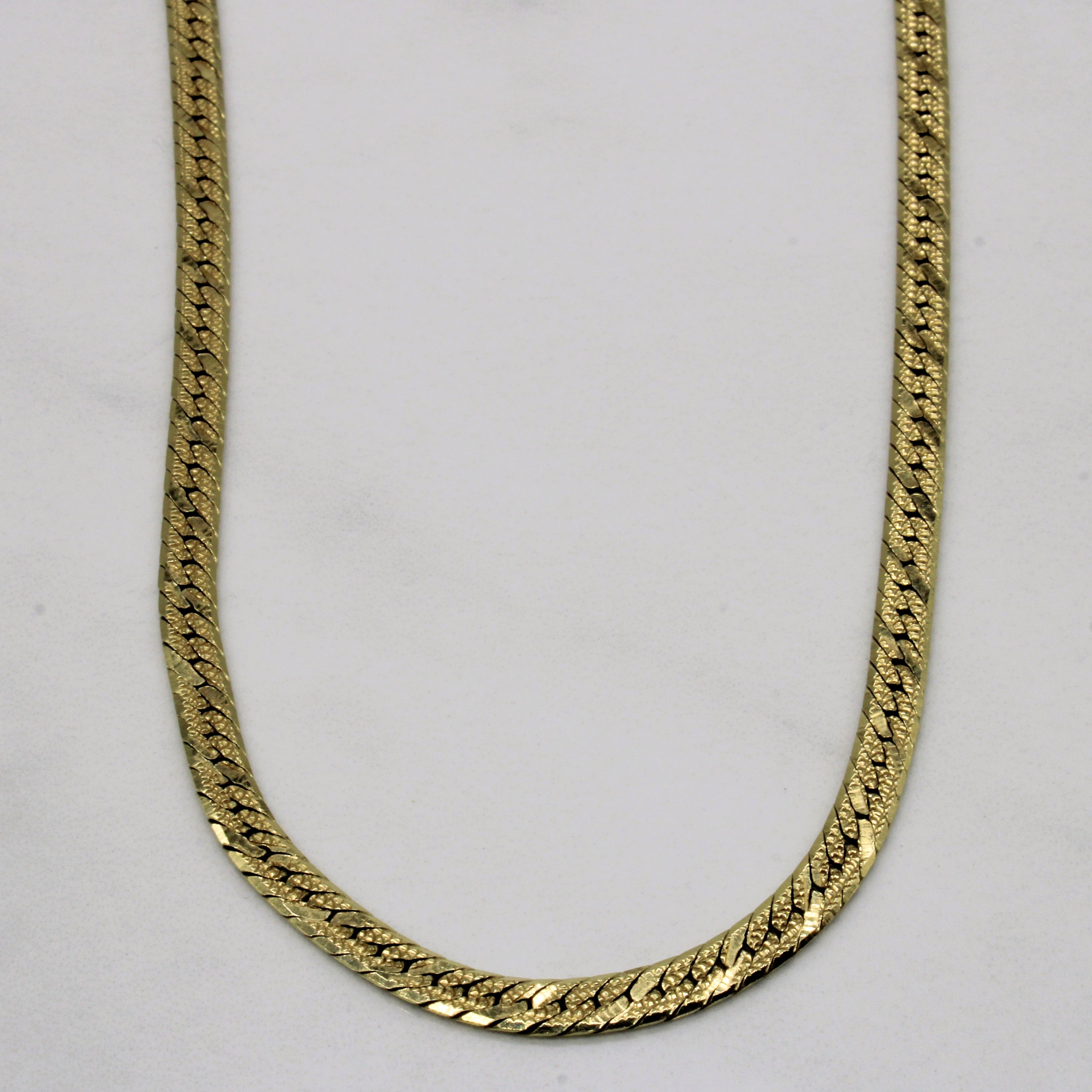 14k Yellow Gold Flat Link Chain | 16" |