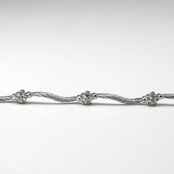 Cluster Diamond Chain Bracelet | 0.21ctw | 7