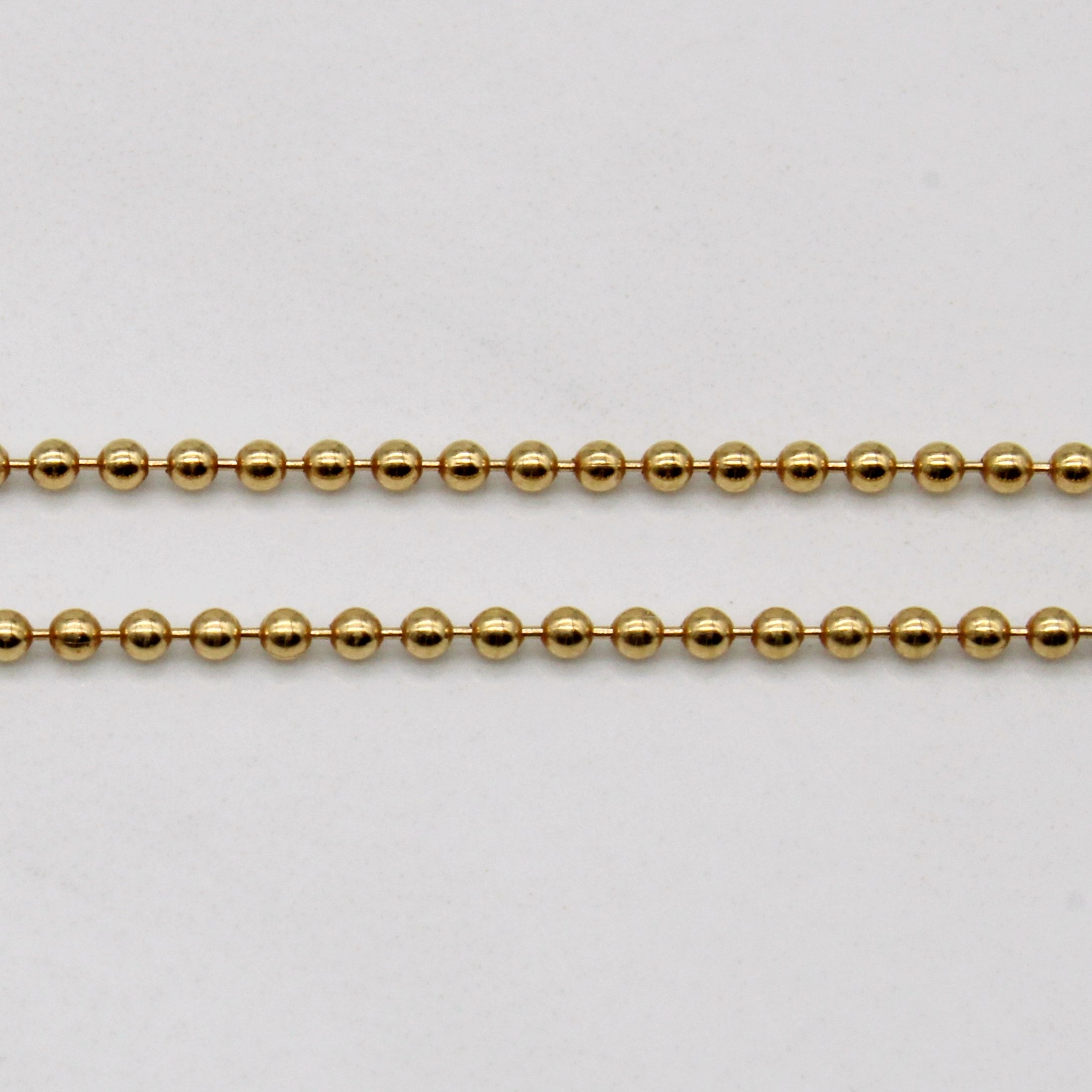 18k Yellow Gold & Enamel Glob Pendant & Necklace | 17" |