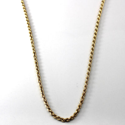 14k Yellow Gold Rope Chain | 24