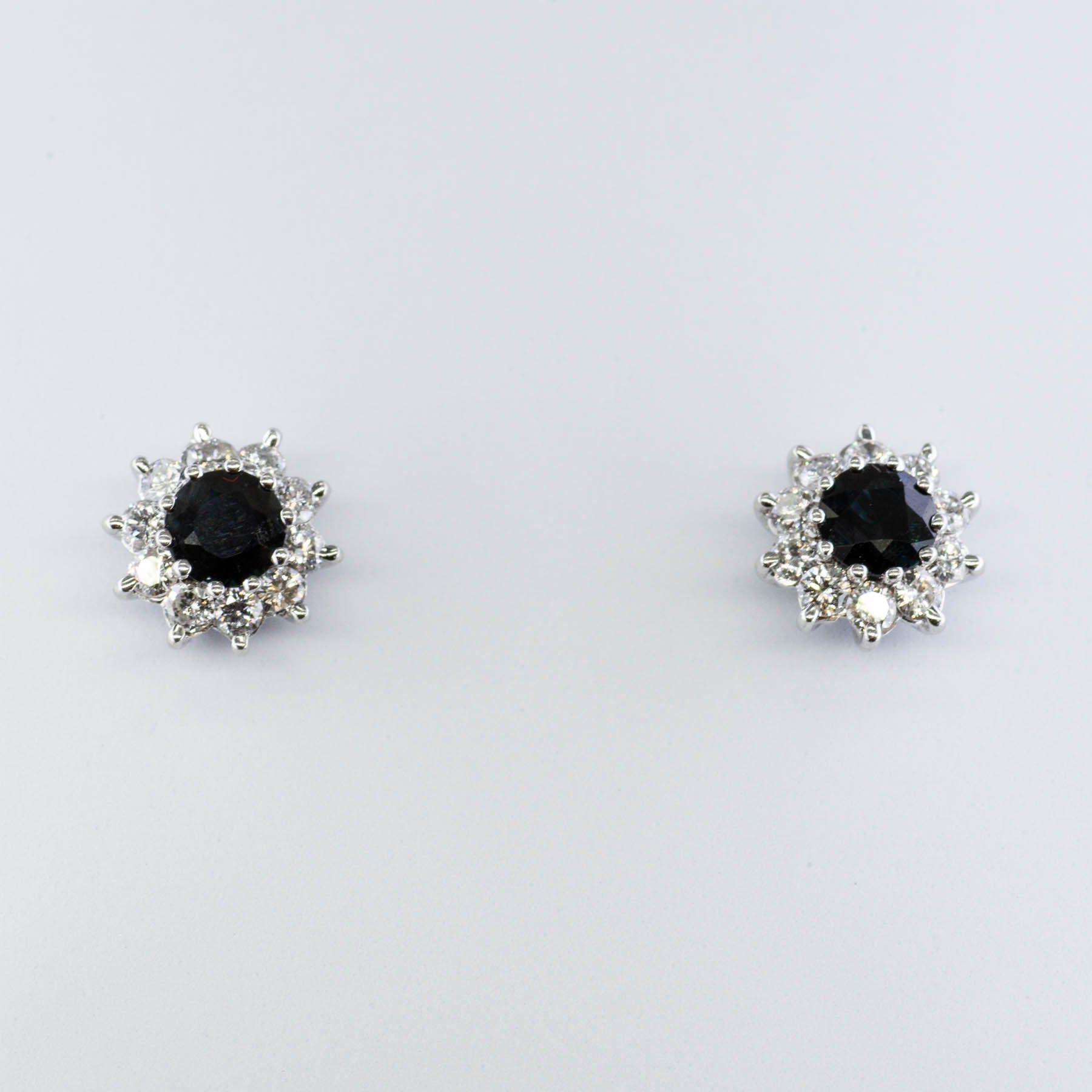 Sapphire & Diamond Stud Earrings | 1.00ctw | 0.80ctw |