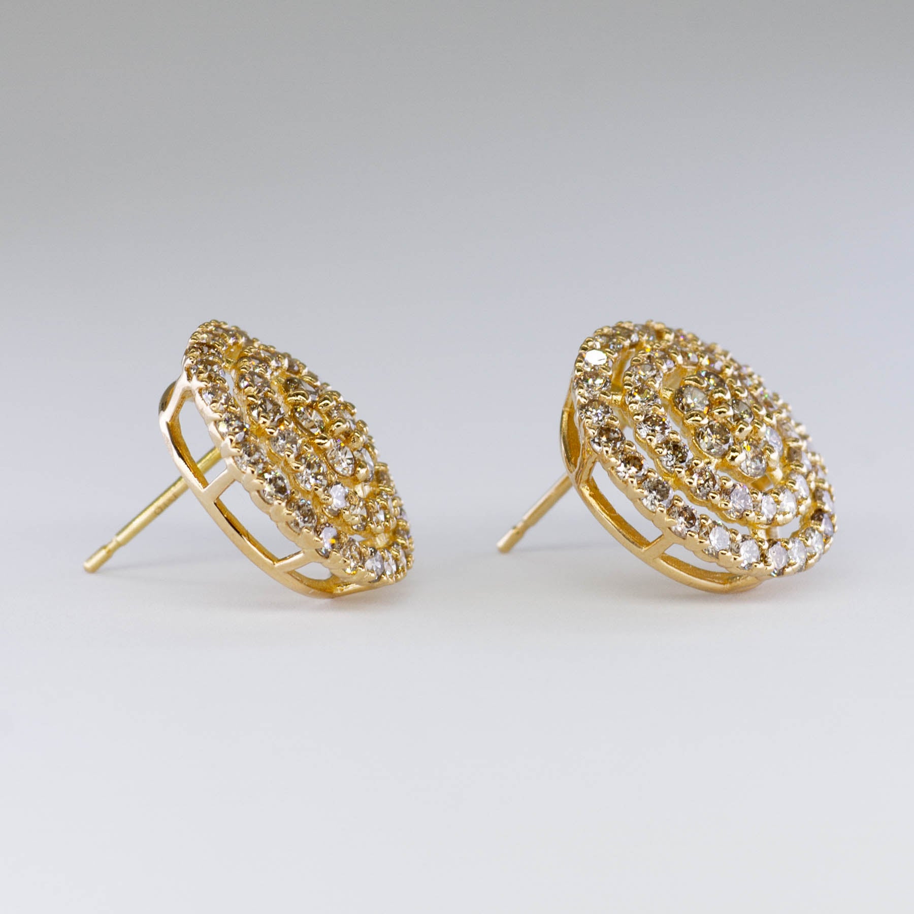 Cluster Diamond Diamond Stud Earrings | 1.50ctw |